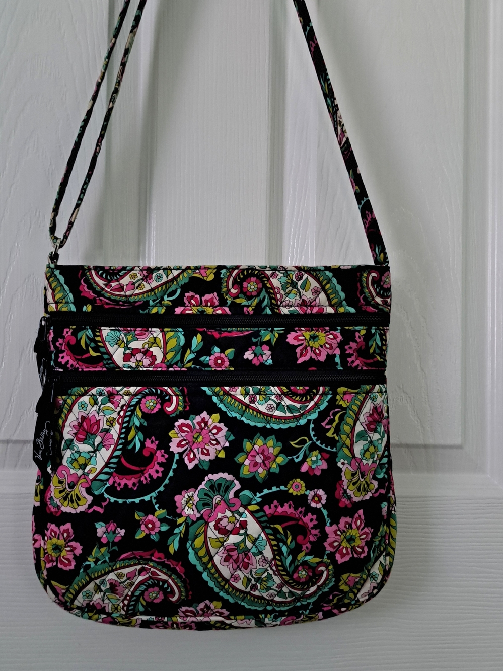 Vera Bradley Black Floral Paisley Crossbody